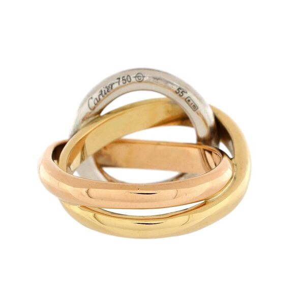 Cartier Trinity Crash Ring 18K Tricolor Gold and Diamonds - - Picture 2 of 3